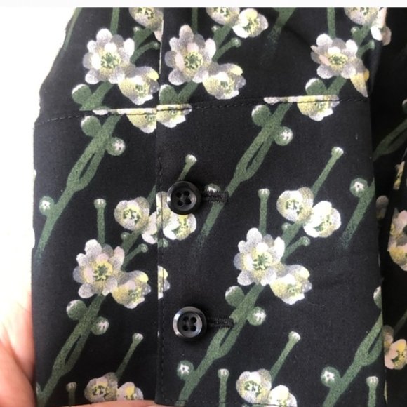 Brooks Brothers Zac Posen Snow Blossom Print Cotton Sateen Wrap Dress 🌼 - Picture 6 of 9